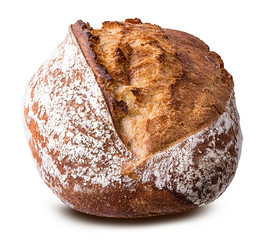 Fresh wheat french bread isolated on white background