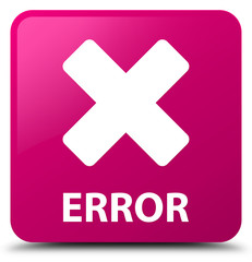 Fototapeta premium Error (cancel icon) pink square button