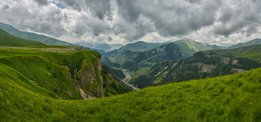 Fototapeta premium Georgian Military Road Panorama