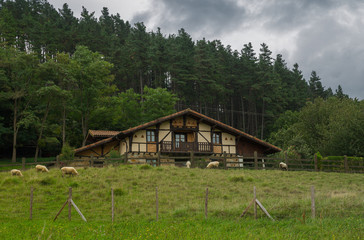 Tradicional hogar vasco en el campo