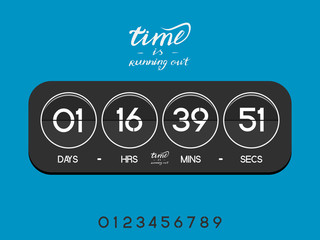 Grey blue countdown timer
