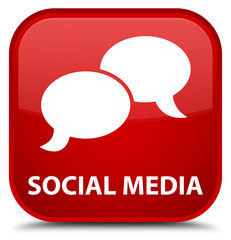 Social media (chat bubble icon) special red square button