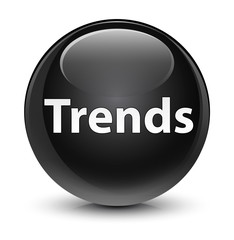 Trends glassy black round button