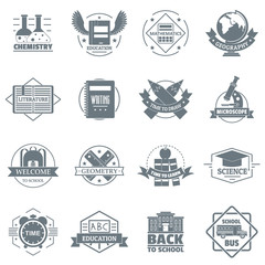 Credit logo icons set, simple style