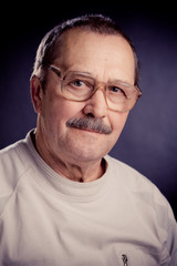 Obraz premium portrait of wise man with a mustache
