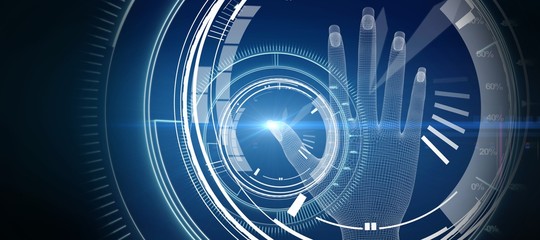 Composite image of 3d composite image of white human hand 