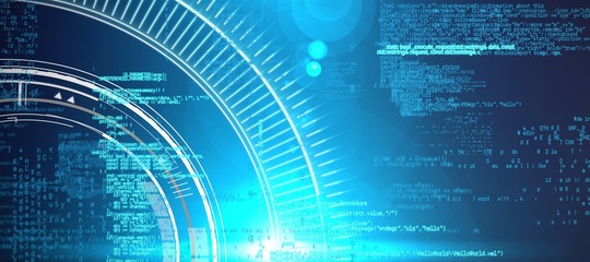 Obraz premium Composite image of image of data