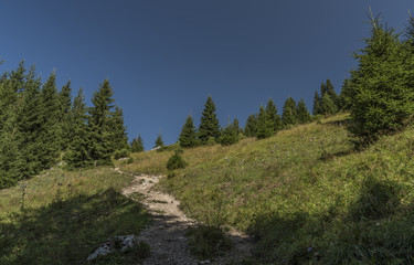 Sunny day under Velky Choc hill