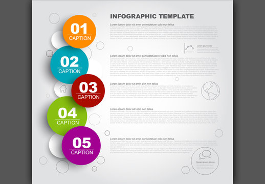 Colorful 5 Step Inforgraphic Layout