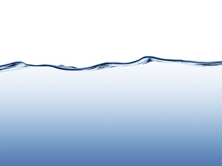 Blue flowing water wave with deep water gradient