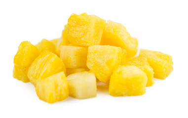 Pineapple (sliced) isolated on white background
