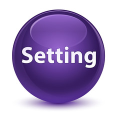 Setting glassy purple round button