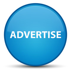 Advertise special cyan blue round button