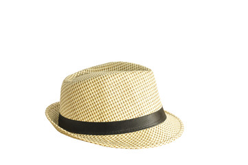 Weaving hat with clipping path isolated on white background.