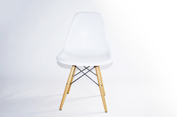 White color chair plastic