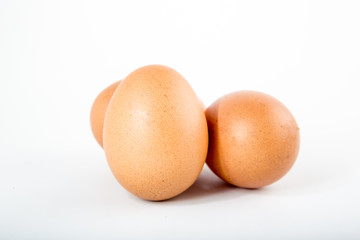 Egg on the white background