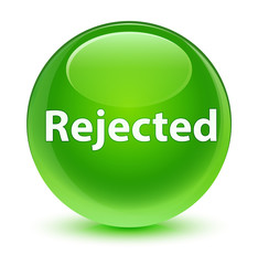 Rejected glassy green round button