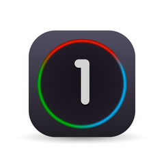 Dark MultiColor Web Button