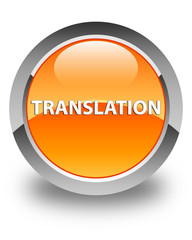 Translation glossy orange round button
