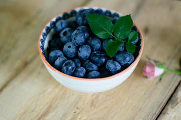 Blueberry in Bowl Healthy Lifestyle and Antioxidant Rich Superfoods