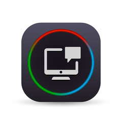 Dark MultiColor Web Button