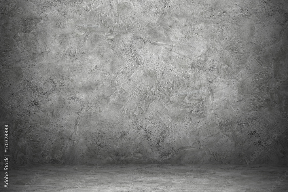 Poster cement wall and floor with black shadow for pattern and background