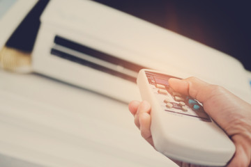 remote control air condition on hand