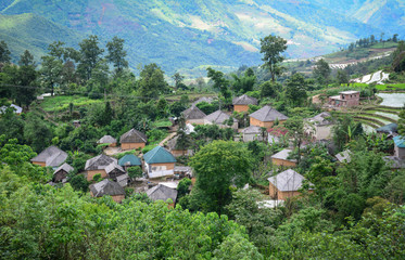 Mountain village in Ha Giang, Vietnam
