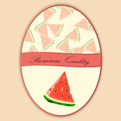 Sweet juicy slice of watermelon