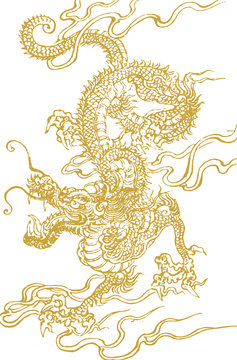 traditional dragon illustration