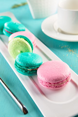 Bright colored macaroons