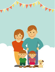 Obraz na płótnie Canvas Family illustration / letter size