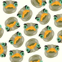 Naklejka premium Head of the ostrich pattern