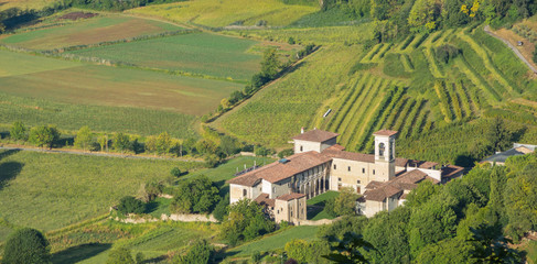 Fototapeta na wymiar The Former Monastery of Astino - Bergamo, placed at the Astino Valley, part of the Bergamo Hills Regional Park