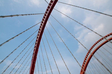 Steel construction of red bridge