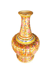 Benjarong porcelain isolated on white background