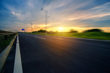 Car speed, dynamic background