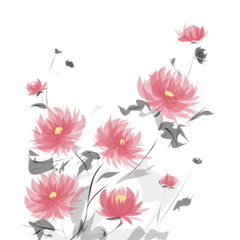 Иллюстрация гнездо сов на цветущем кактусе 