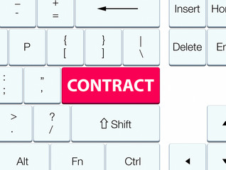 Contract pink keyboard button