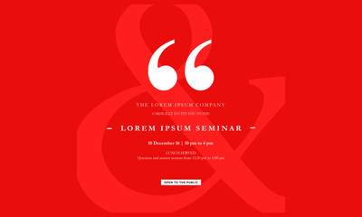 Business Seminar Invitation Design Template (With time, date and venue details)