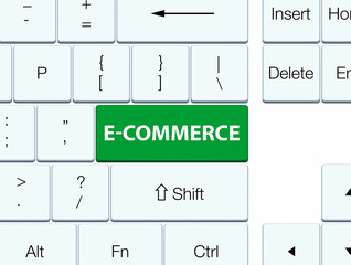E-commerce green keyboard button