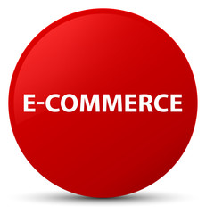 E-commerce red round button