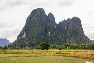 Mountain with sky and cloud texture background