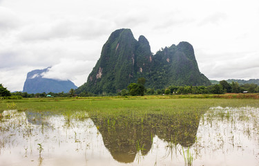 Mountain with sky and cloud texture background