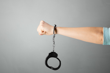 hand with handcuff