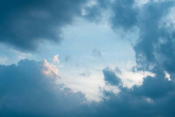 sky with clouds and sun