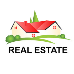 Real estate house logo vector