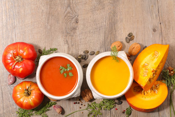 assorted bowl of soup