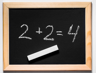 A mathematical example on a chalkboard