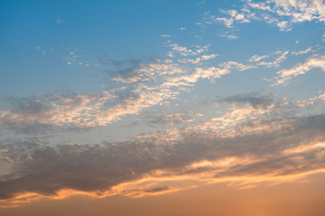 sky with clouds and sun